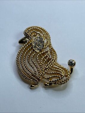 vintage Gerry's Gold-Tone Poodle Brooch